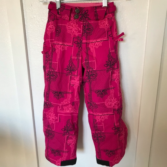 girls pink snow pants